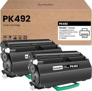 PK492 Black Toner Cartridge Replacement for Dell PK492 Toner Cartridge for 2330d 2330dn 2350d 2350dn Printer Toner 2-Pack