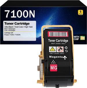 7100N Toner Cartridges Compatible for Xerox 106R02605 106R02604 106R02603 106R02602 Toner Cartridge Replacement for Use for Xerox Phaser 7100N 7100DN Printers Magenta Toner