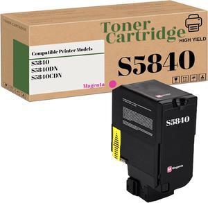 Compatible High-Yield S5840 Toner Cartridges Replacement for Dell JDCTN R59F2 K83JD KT71F for S5840DN S5840CDN Printer (1-Pack Magenta)