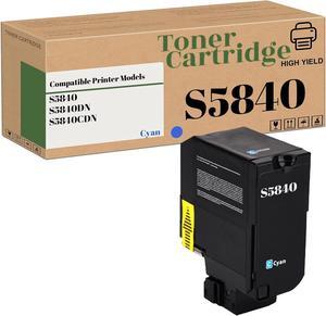 Compatible High-Yield S5840 Toner Cartridges Replacement for Dell JDCTN R59F2 K83JD KT71F for S5840DN S5840CDN Printer (1-Pack Cyan)