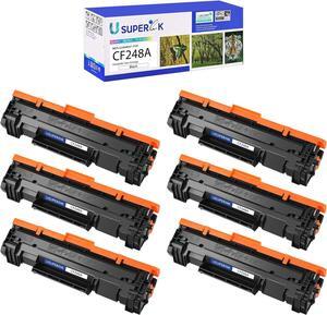 Black Compatible Toner Cartridge Replacement   48A CF248A Works with Laser Jet Pro MFP M15w M29w M28w M30w M31w M16w Printer (Black, 6-Pack)