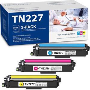 TN227C TN227M TN227Y Toner Cartridge BERY Compatible Replacement for Brother MFC-L3770CDW L3710CW HL-3210CW 3230CDW 3270CDW DCP-L3550CDW DCP-L3510CDW Printer Toner (3-Pack, 1C+1M+1Y)