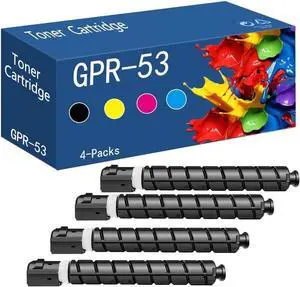 Ennovor GPR-53 Toner Cartridges Compatible for Canon imageRUNNER Advance DX C3725i C3730i C3826i C3830i C3835i Replacement for GPR53 Printer Black Color High Yield 7000 Pages(Color:Colors 4 Pack)