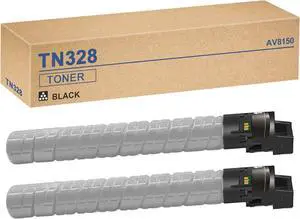 Ennovor TN328K Toner Cartridge, 2 Pack Black Konica TN328 AV8150 Compatible with Konica Minolta Bizhub C450i C550i C650i Printer
