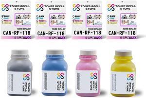 Compatible Toner Refill Kit Replacement   118 High Yield Works with Canon ImageClass LBP7200cdn, MF8350 MF8380 MF8350cdn Printers (Black, Cyan, Magenta, Yellow, 4 Pack)