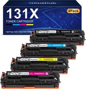 131X Black Cyan Magenta Yellow Toner Cartridge Replactment   131X 131A CF210X CF211A CF212A CF213A Toner for Pro 200 Color M251nw MFP M276n M276nw Printer - 4 Pack