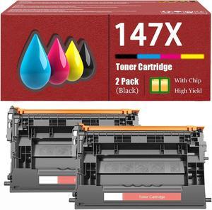Replacement 147X Toner Cartridges High Yield Compatible   147X Toner Cartridge Work   Laserjet M634h M635z M636Z M610dn M611dn M611x M612dn M612x Printers,2 Black