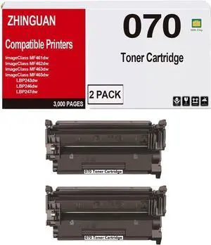 1PK Remanufactured 070 CRG-070 CRG070 Black Toner Cartridge Works for LBP243dw LBP246dw LBP247dw MF461dw MF462dw MF463dw MF465dw Printers