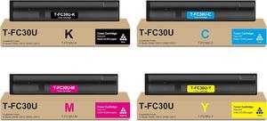 T-FC30U High-Yield Toner Cartridge Compatible with TFC30U T-FC30U-K T-FC30U-C T-FC30U-M T-FC30U-Y for E-Studio 2050C 2051C 2550C 2551C Printers | 4 Pack