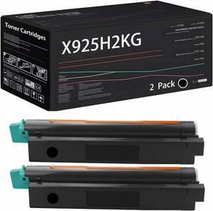 X925H2KG X925H2CG X925H2MG X925H2YG Toner Cartridges Compatible with Lexmark X925DE Printers, High Yield 9500 Pages (2 Pack Black)