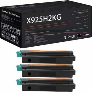X925H2KG X925H2CG X925H2MG X925H2YG Toner Cartridges Compatible with Lexmark X925DE Printers, High Yield 9500 Pages (3 Pack Black)