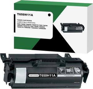 T650H11A Black Toner Cartridge Replacement for Lexmark T650 T650n T650dn T650dtn T652 T652n T652dn T652dtn T654 T654n T654dn T654dtn T656dne TS654dn TS656dne Printer, (25,000 Pages)