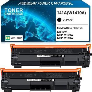 141A W1410A Black Toner Cartridge(with Chip) Compatible Replacement   141A W1410A Toner Cartridge for M110w MFP M139w MFP M140w Printer, 2 Pack