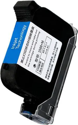 Jesscasday 2588+M Quick Drying Ink Cartridge 12.7mm Handheld Inkjet Printer 42ml Solvent Ink Cartridge for Unencrypted Printers