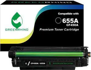 Remanufactured Toner Cartridge Replacement   655A CF450A Enterprise M652 M652n M652dn M653 M653dn M653dh M653x MFP 681 M681dn M681f M681z M682z (Black, 1-Pack)