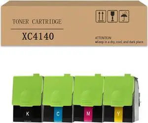 Toner Cartridge Replacement for Lexmark XC4140 XC4143 XC4150 XC4153 Printer 4 Pack-KCMY
