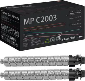 Toner Cartridges Compatible with Ricoh MP C2003 C2004 C2004ex C2503 C2504 C2504ex Printer, Toner Supply High Yield 16000 Pages (2 Pack Black)