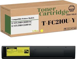 T-FC210U High Yield 38000 Pages Compatible Toner Cartridge Replacement for Toshiba T-FC210U-K T-FC210U-C T-FC210U-M T-FC210U-Y for E-Studio 2510AC 2010AC Printer (1-Pack Yellow)
