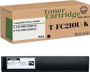 T-FC210U High Yield 38000 Pages Compatible Toner Cartridge Replacement for Toshiba T-FC210U-K T-FC210U-C T-FC210U-M T-FC210U-Y for E-Studio 2510AC 2010AC Printer (1-Pack Black)