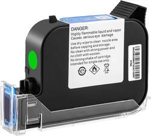 1PC Original 42ml Solvent Ink Cartridge Replacement for Handheld Inkjet Printer Z10/C10/M10/M12/M11, High adhesion and Quick Dry, Compatible for 0.5inch/12.7mm Nozzle Coding Machine (Green)