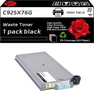 Compatible for Lexmark C925X76G Waste Toner Container Work for Lexmark C925 C925DE X925 X925DE Printers, with Chip, High Yield 60000 Pages, Clear Printing (Black)