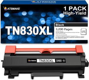 TN830XL Toner (with Chip) High Yield Replacement for Brother TN830XL TN830 Toner for Brother DCP-L2640dw HL-L2405w HL-L2460DW HL-L2400D HL-L2480DW MFC-L2820DW Printer, Black