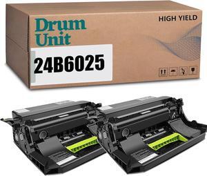 Compatible Black Drum Unit Replacement for Lexmark 24B6025 Imaging Unit for M5155 M5163 M5170 XM5163 XM7155 XM7163 XM7263 XM7163 XM7170 Printer High Yield (100000 Pages) (2Pack Black)