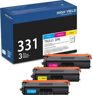 TN-331 TN331 Toner Cartridges 3 Pack: Replacement for Brother TN-331 TN336 Toner Compatible with HL-L8250CDN, HL-L8350CDW, MFC-L8600CDW, MFC-L8850CDW (1 Cyan, 1 Magenta, 1 Yellow)