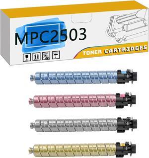 MPC2503 Toner Cartridges Compatible for Ricoh MPC2011SP MPC2003SP MPC2503SP MPC2004SP MPC2504SP MPC2004exSP MPC2504exSP Printers - High Capacity 15,000 Pages BYMC 4 Pack