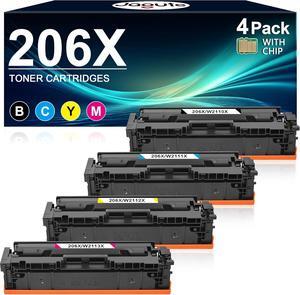 206X Toner Cartridges (with Chip) 4 Pack High Yield Compatible Replacement Toner Cartridges to Use with HP Color Laserjet Pro MFP M283fdw M283cdw M255dw,Color Laserjet Pro M282nw M283 M255 Printer