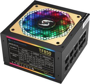 850w Power Supply RGB Fully Modular 80 Plus Gold PSU Full Voltage 110-240V Computer Power Supplies 20+4Pin with 120mm Ultra-Silent FDB Fan for Gaming PC Desktop Server