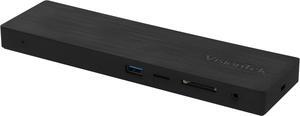 VisionTek VT2500 USB-C MST 3x Monitor Docking Station - 85W of Power, 2x DispayPort, 1x HDMI, 4x USB Ports, Audio, Ethernet, SD Reader for Windows