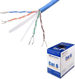 Cable Matters [UL Listed] 10Gbps in-Wall (CM) Rated 23AWG Bare Copper Cat 6 Cable 1000 ft (Cat6 Bulk Cable 1000 ft, Cat6 Ethernet Cable, Internet Cable, Network Cable) in Blue