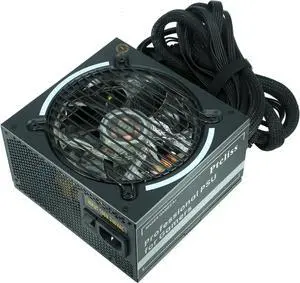 650W GD650S ATX Gaming PC Power Supply 80+ Bronze PSU Non-Modular Power Supply Flat Black Cables RGB LED Fan