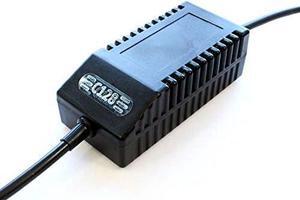 C128 PSU Modern Black UK - Replacement Commodore 128 Power Supply, UK Plug