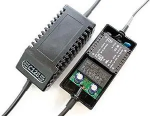 C128 PSU Modern Black US - Replacement Commodore 128 Power Supply, US Plug