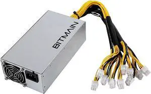 APW7 1800W Power Supply Mining PSU for Bitmain Antminer S9/L3+/A6/A7/R4/S7/E9 with 10X PCI-E 6Pin Connectors