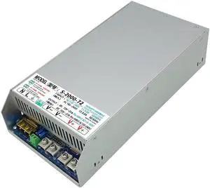Switching Power Supply 2000W with PFC 110-240V AC to DC 72V 27Amp for CCTV, Computer Project, LED Strip Lights, 3D Printer