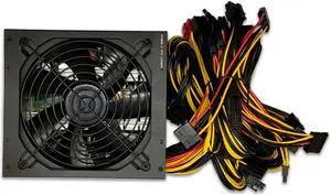 ALHOX 2000W 2400W 2600W 180V-260V ETH ATX Bitcoin Mining Power Supply 95% Efficiency Support 8 GPU Display Cards for BTC Miner Mining(2000W)