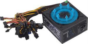 SERDAS Mining Power Supply 2000W 2400W 2600W BTC ETH Bitcoin Miner PSU Source 110V-240V ATX 95% Efficiency Support 8 Graphics Cards(160V-240V 2400W)