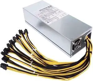 2000W 160V-240V ATX ETH BTC Mining Power Supply Mining Rig Power 10 PCS 6pin 12V GPU Power ETH Rig Ethereum Miner S9 S7 L3+