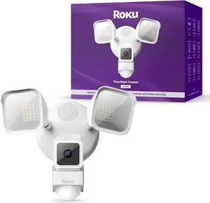 Roku Floodlight Camera for Home Security, Wired Outdoor Security Camera with 270° 1080p HD Night Vision, Dimmable Floodlights, Motion & Sound Detection, Remote Monitoring, 90-Day Subscription Included Roku Floodlight Camera for Home Security, Wired Outdoor Security Camera with 270° 1080p HD Night Vision, Dimmable Floodlights, Motion & Sound Detection, Remote Monitoring, 90-Day Subscription Included