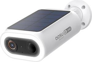 AOSU SolarCam P1 Max, Solar Security Camera Wireless Outdoor, 4K UHD Camera for Home Security with Enhanced AI Detection for Fences & Parking, Integrated Solar Panel, Easy Setup, No Monthly Fees