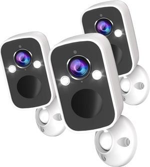 Security Cameras Wireless Outdoor 3pack,2K Battery Powered Spotlight Siren Alarm WiFi Cameras for Home Security, Color Night Vision, AI Motion Detection,2-Way Talk, Waterproof, Cloud/SD Storage