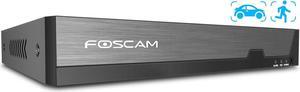 FOSCAM 3K 5MP 8CH PoE Network Video Recorder for Home Security Camera System,Work with 8MP(3CH)/5MP/4MP ONVIF IP Cameras with AI Human/Vehicle Detection,Remote Access 24/7 Recording,No Hard Disk Drive