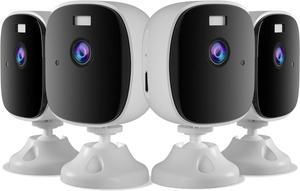 2K Security Cameras for Home Security 4Pack,4MP WiFi Indoor Security Camera with Color Night Vision, Motion Detection, Two-Way Audio, Cloud & SD Card Storage, Compatible with Alexa & Google Assistant