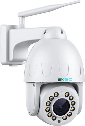 SV3C 4K PTZ WiFi Camera Outdoor, 15X Optical Zoom 8MP Wireless IP Security Camera, Auto Tracking, Floodlight Color Night Vision, 2-Way Audio, Metal Shell, RTSP, FTP, SD Card Record, Onvif Conformant