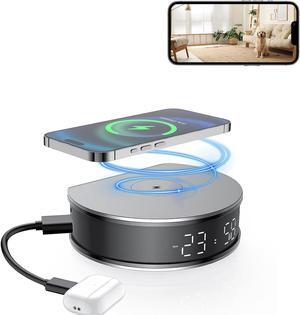 LIZVIE Spy Camera Hidden Camera Clock, FHD 1080P Hidden Camera Clock, Wireless WiFi Nanny Cam for Home Indoor Security, Night Vision