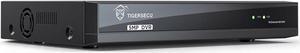 TIGERSECU Ultra HD 5MP 16-Channel Hybrid 6-in-1 DVR Security Recorder Without Hard Drive, for 16 Analog/TVI/AHD/CVI/RS485 PTZ and 16 IP Security Cameras (Cameras and Hard Drive Not Included)
