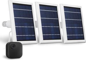 Wasserstein Solar Panel with Internal Battery - Compatible with Blink Outdoor 3/4 (3-Pack, White) (Camera NOT Included)